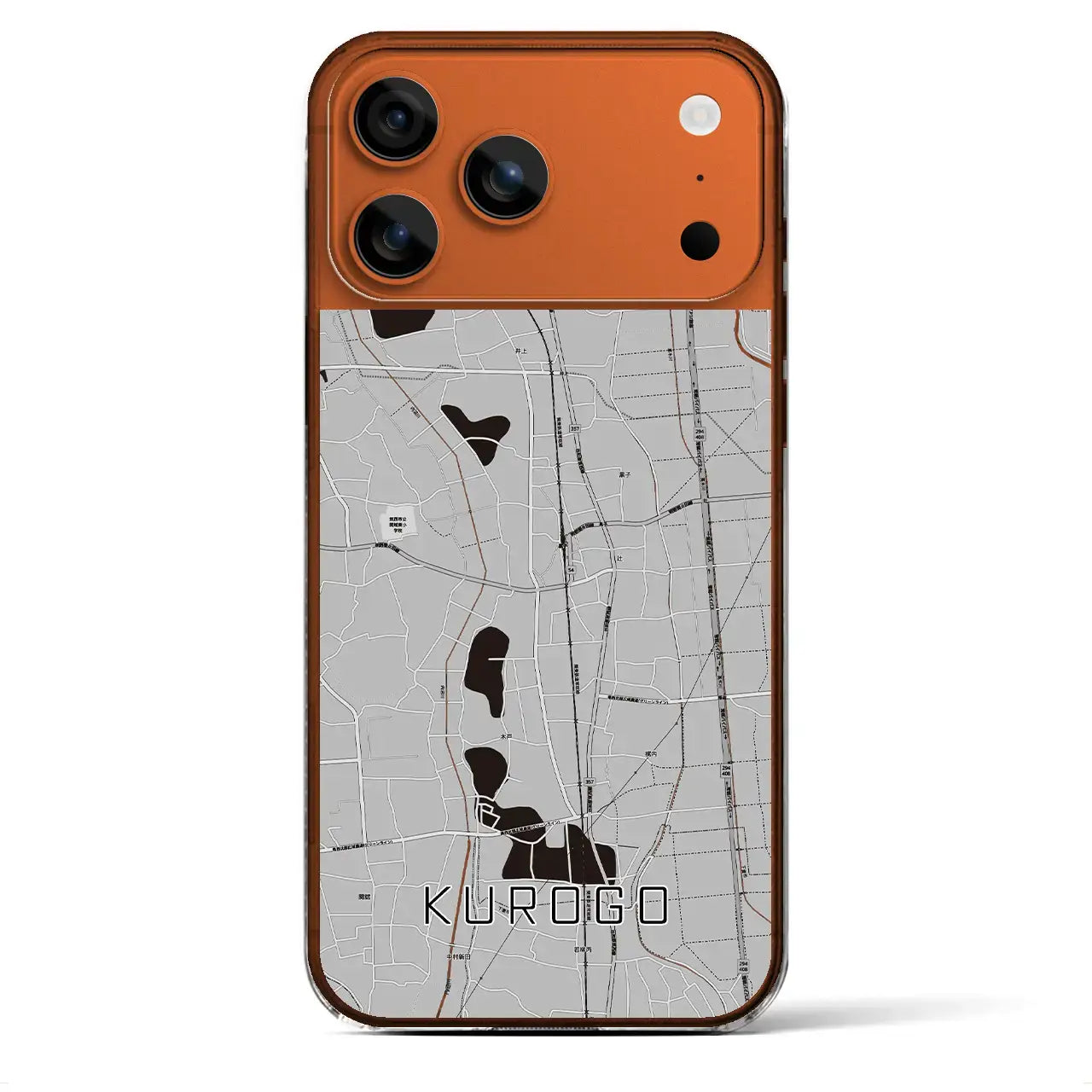 【黒子(茨城県)】地図柄iPhoneケース(クリアタイプ)