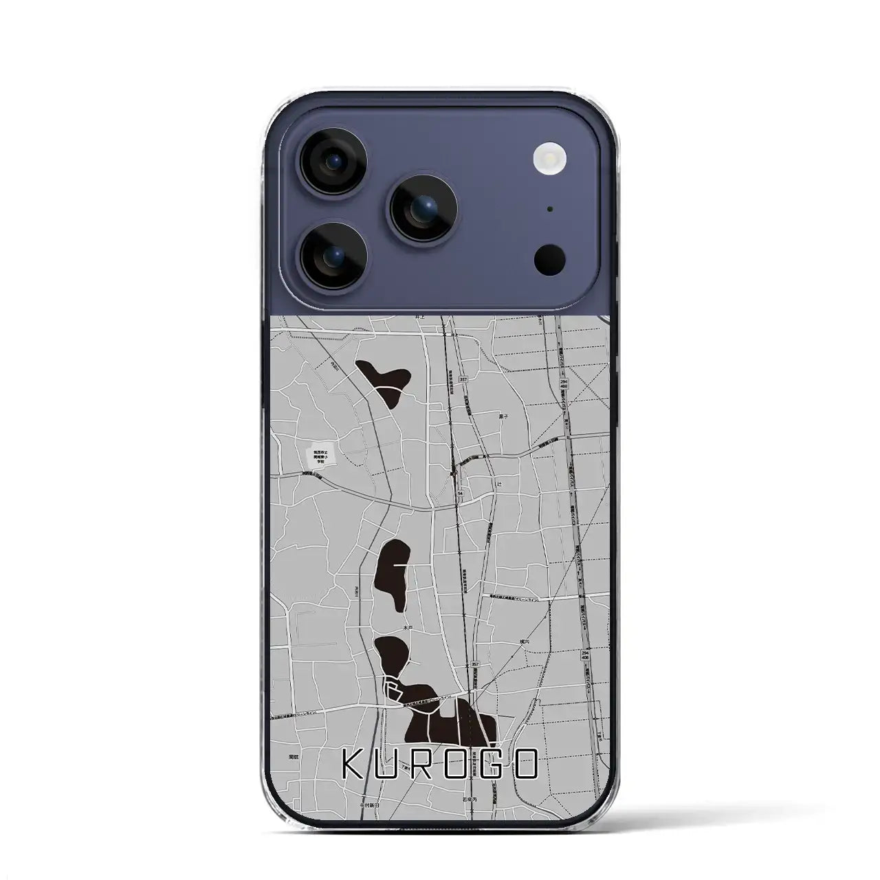 【黒子(茨城県)】地図柄iPhoneケース(クリアタイプ)