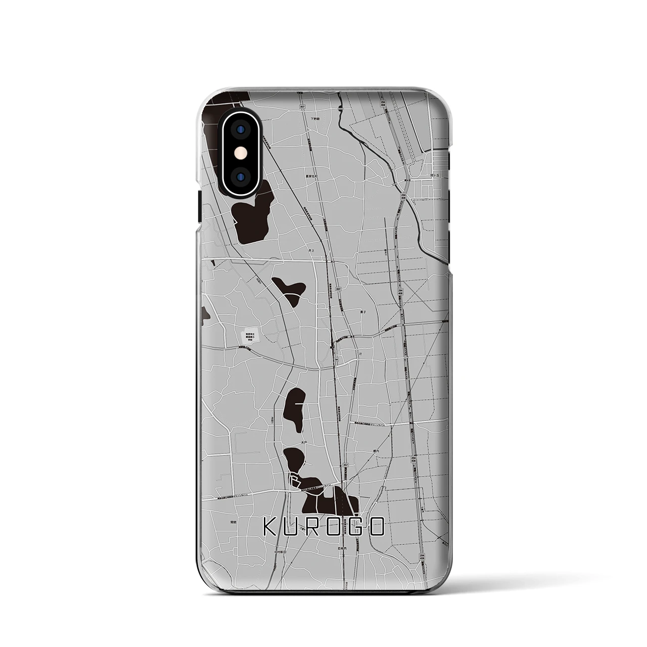 【黒子(茨城県)】地図柄iPhoneケース(クリアタイプ)