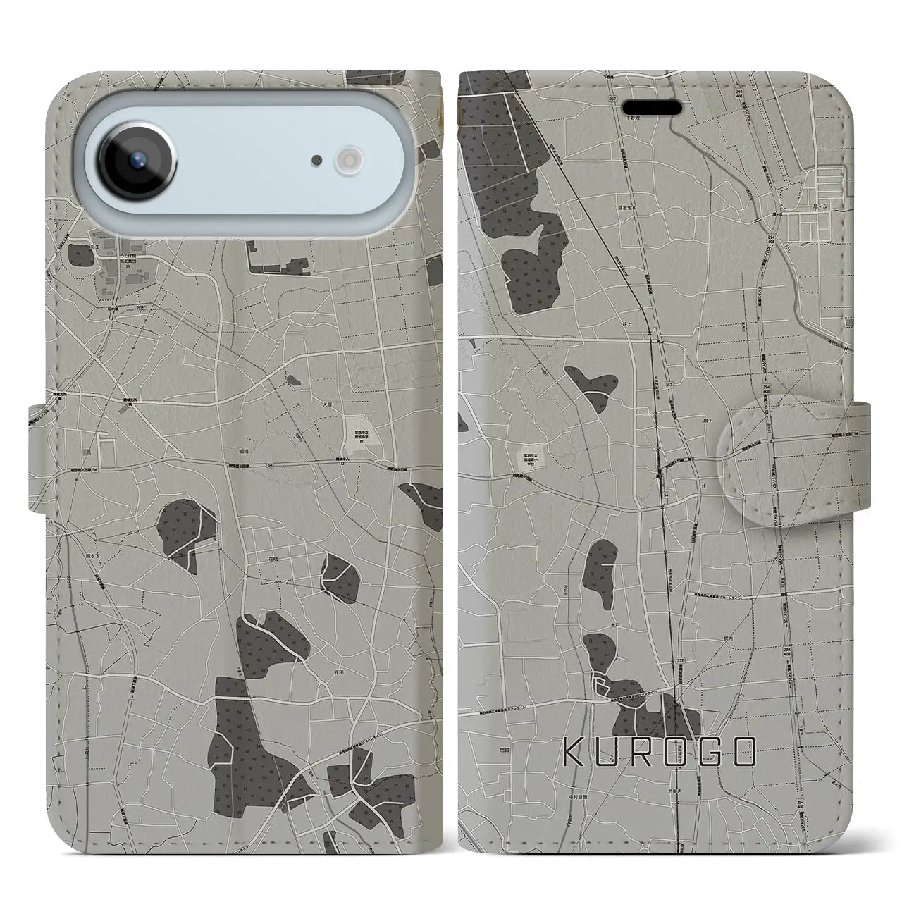 【黒子(茨城県)】地図柄iPhoneケース(手帳タイプ)