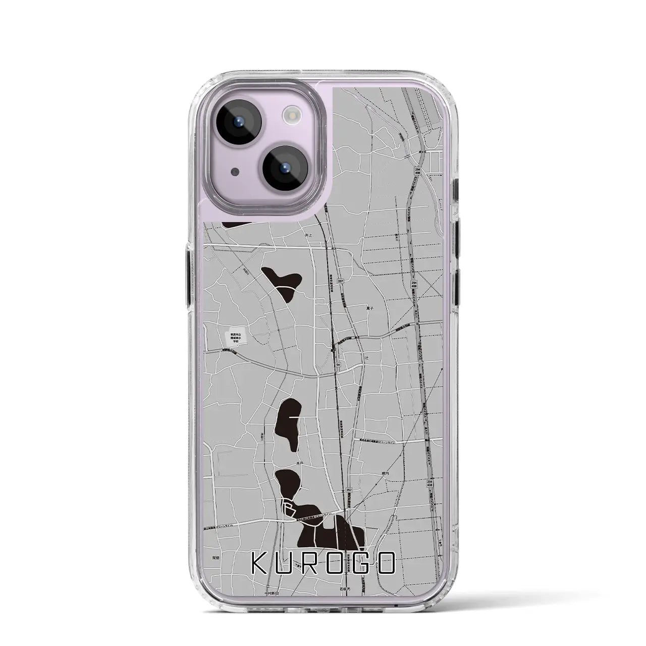 【黒子(茨城県)】地図柄iPhoneケース(MagSafeタイプ)