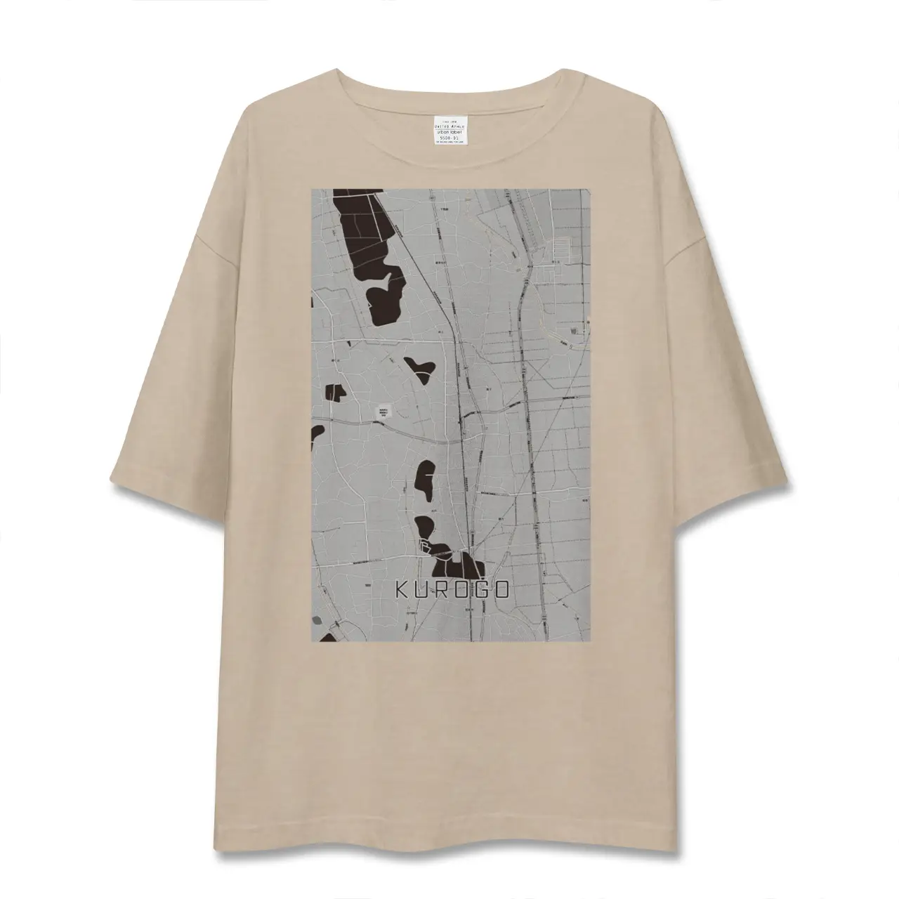 【黒子(茨城県)】地図柄ビッグシルエットTシャツ