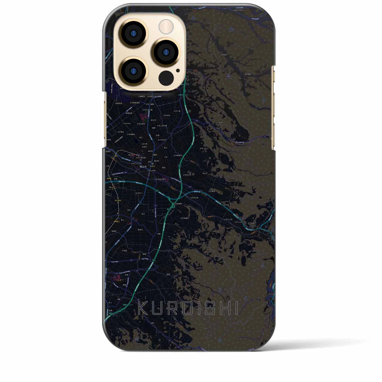 【黒石(青森県)】地図柄iPhoneケース(バックカバータイプ)