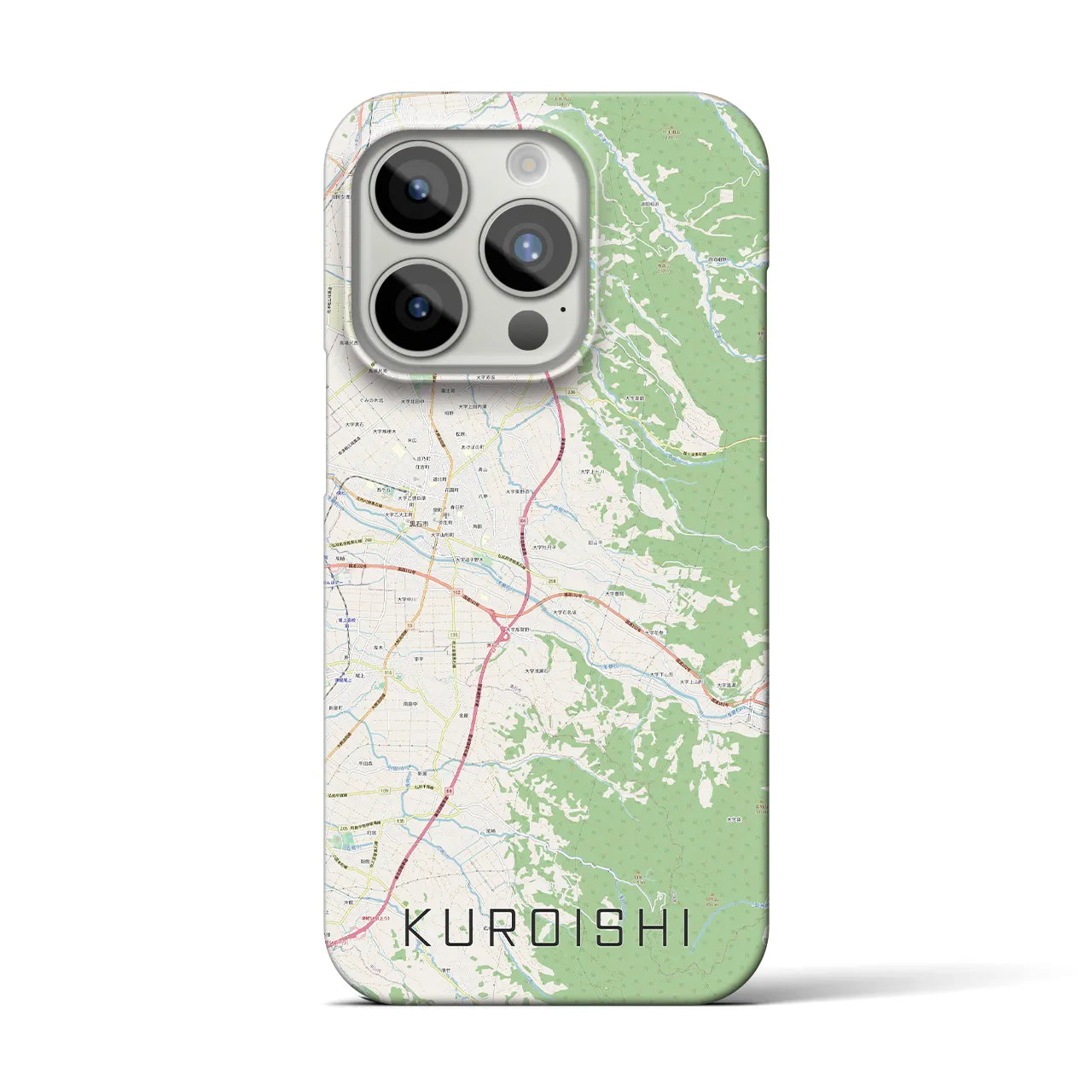 【黒石(青森県)】地図柄iPhoneケース(バックカバータイプ)