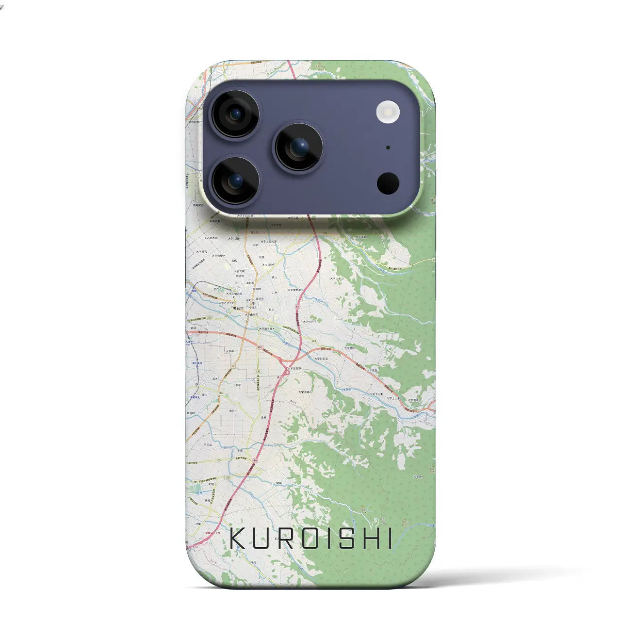 【黒石(青森県)】地図柄iPhoneケース(バックカバータイプ)ナチュラル・iPhone 17 Pro Max 用