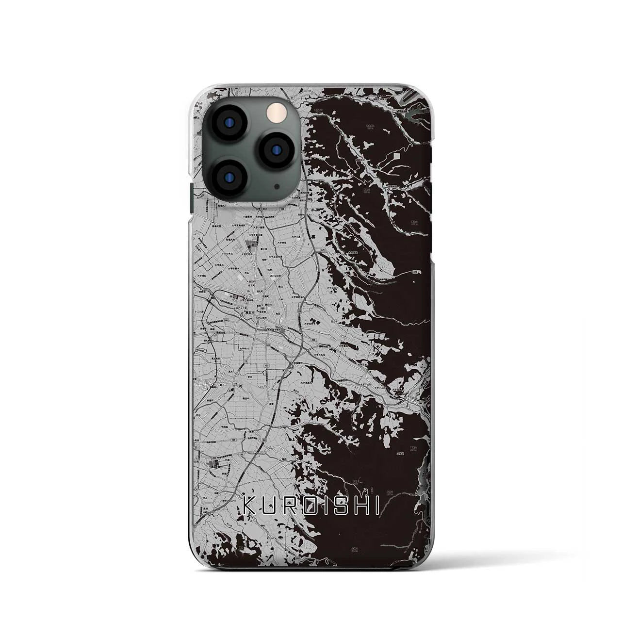 【黒石(青森県)】地図柄iPhoneケース(クリアタイプ)