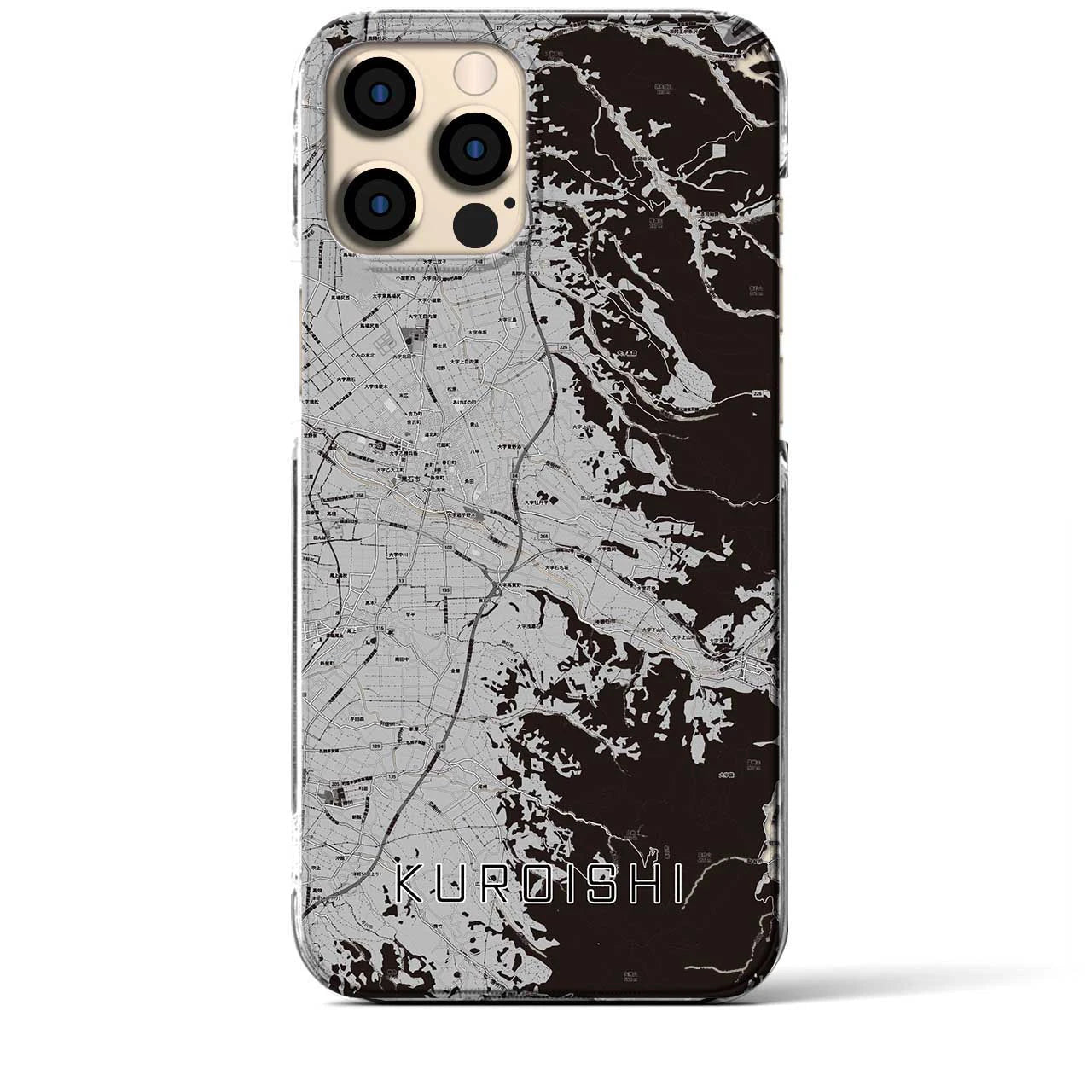 【黒石(青森県)】地図柄iPhoneケース(クリアタイプ)