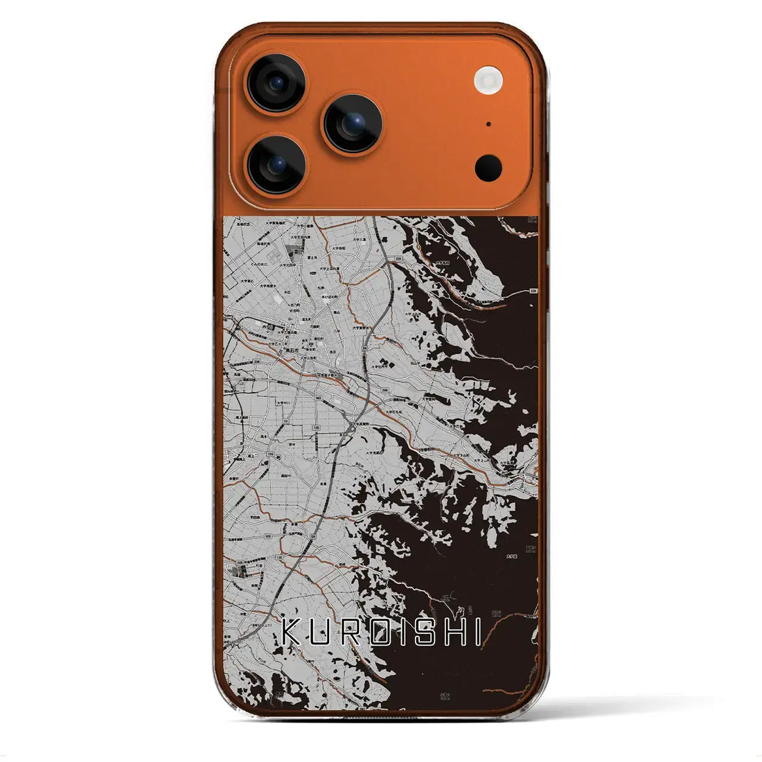 【黒石(青森県)】地図柄iPhoneケース(クリアタイプ)