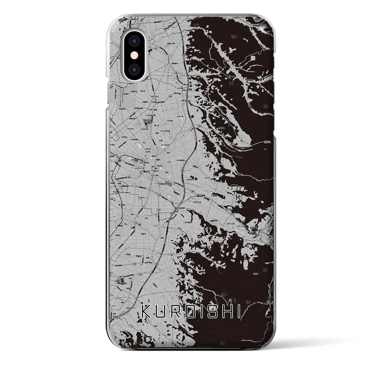 【黒石(青森県)】地図柄iPhoneケース(クリアタイプ)