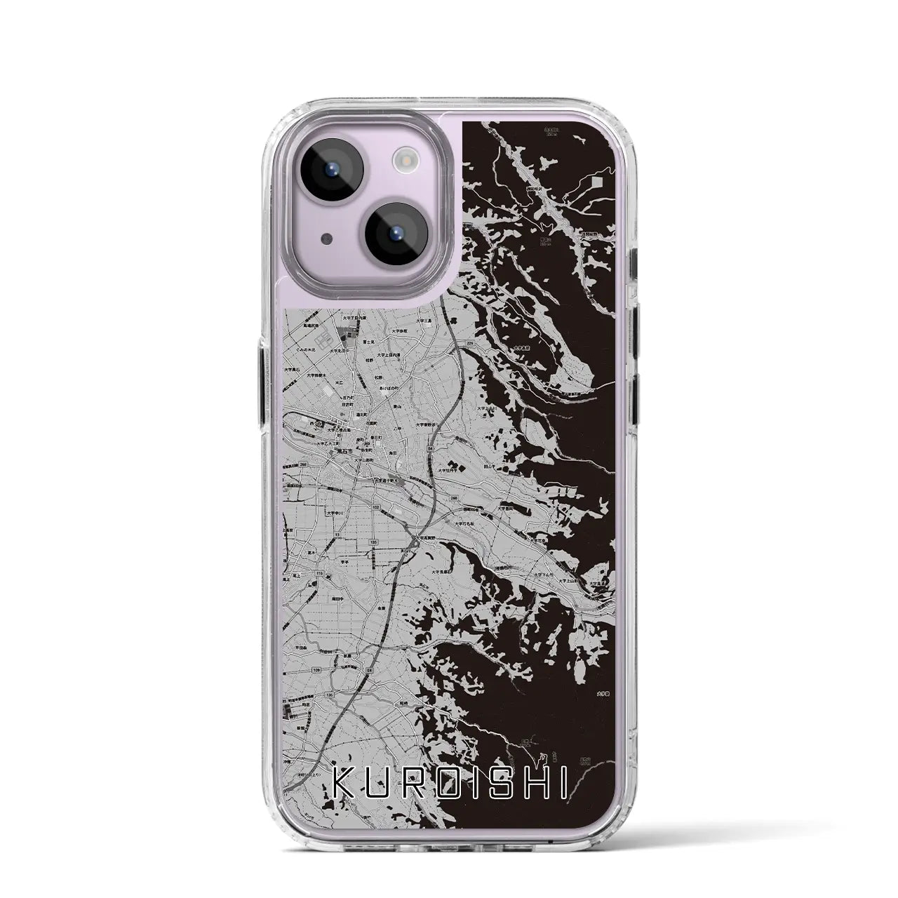 【黒石(青森県)】地図柄iPhoneケース(MagSafeタイプ)