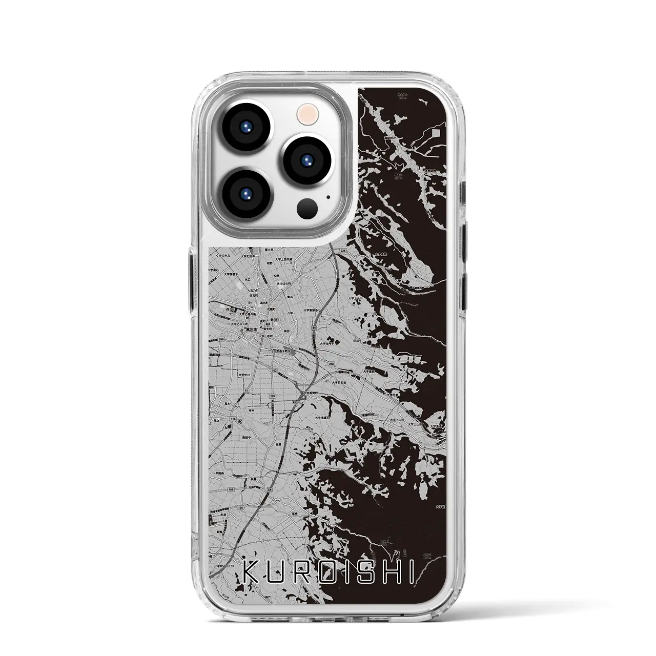 【黒石(青森県)】地図柄iPhoneケース(MagSafeタイプ)