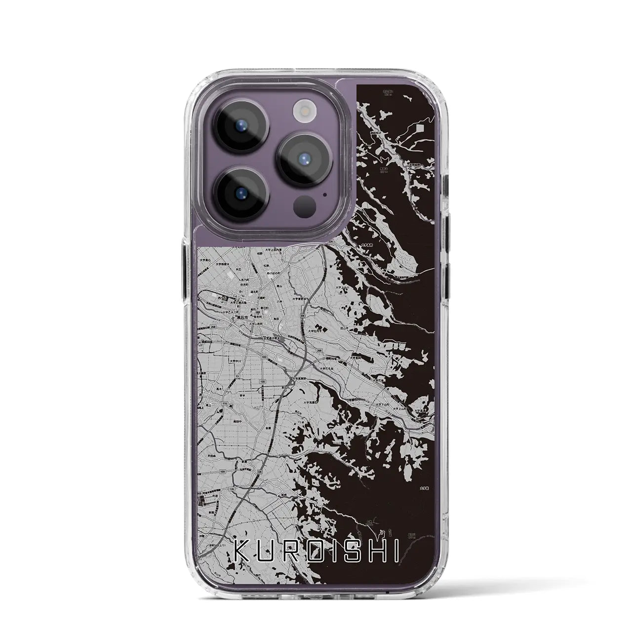 【黒石(青森県)】地図柄iPhoneケース(MagSafeタイプ)