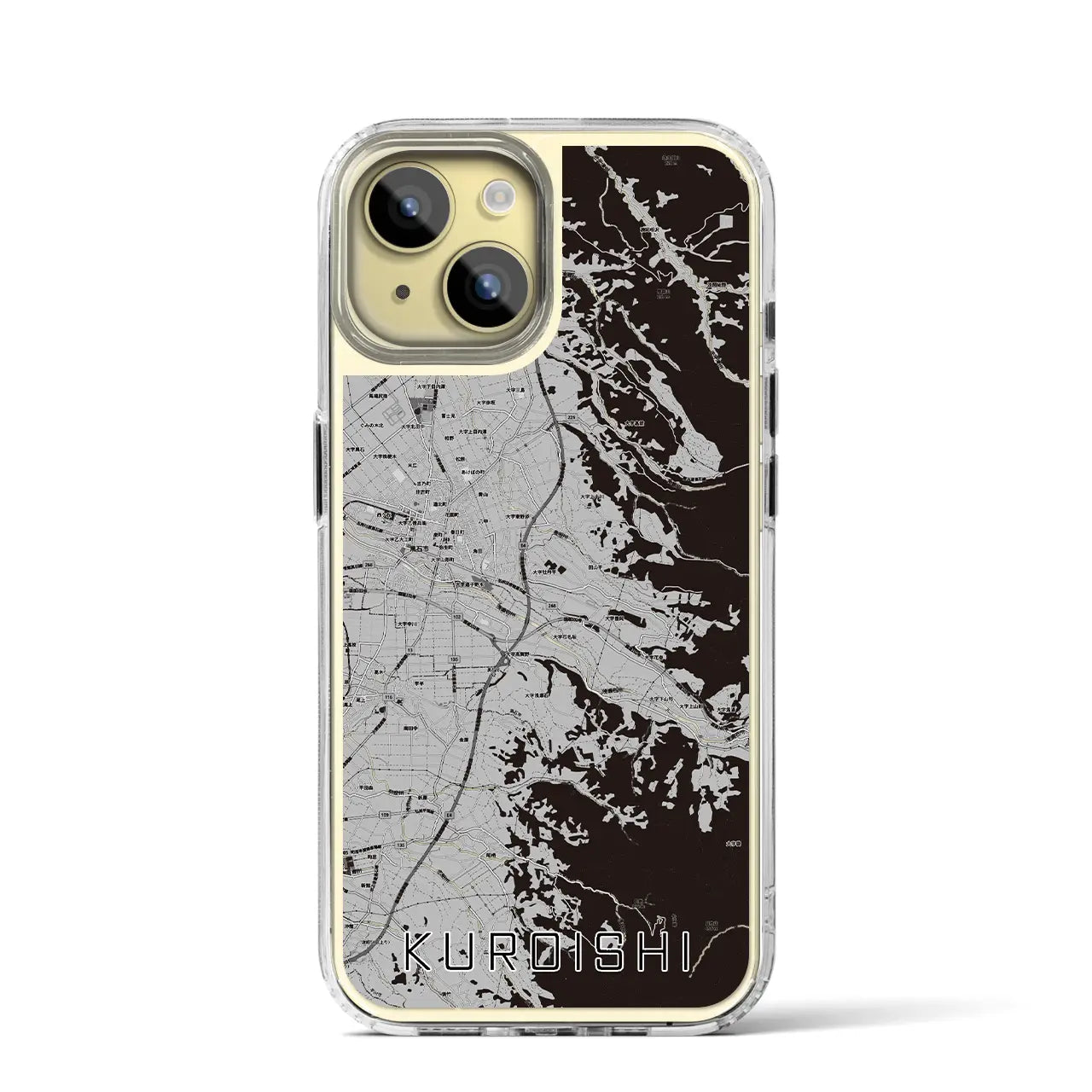 【黒石(青森県)】地図柄iPhoneケース(MagSafeタイプ)