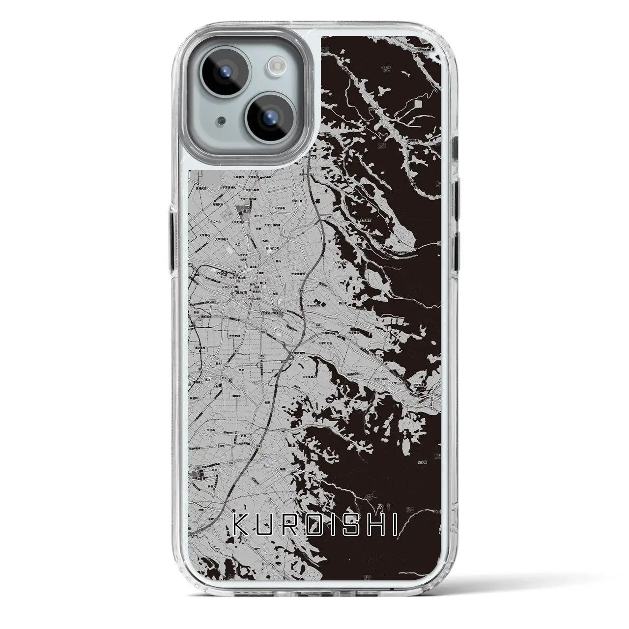 【黒石(青森県)】地図柄iPhoneケース(MagSafeタイプ)