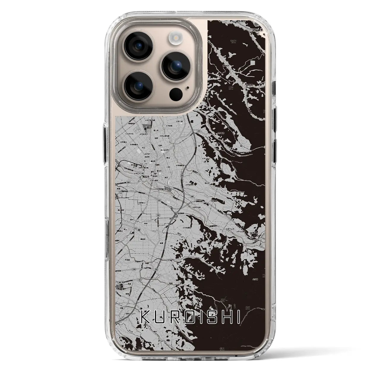 【黒石(青森県)】地図柄iPhoneケース(MagSafeタイプ)