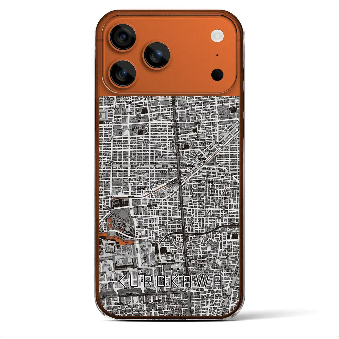 【黒川(愛知県)】地図柄iPhoneケース(クリアタイプ)