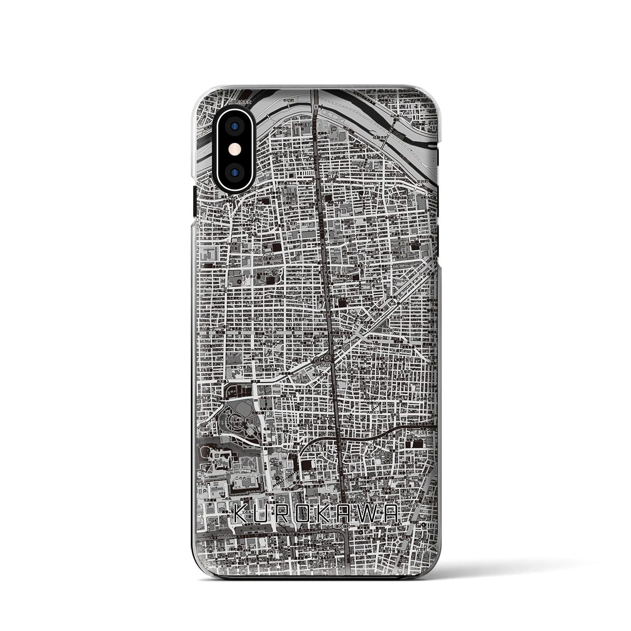 【黒川(愛知県)】地図柄iPhoneケース(クリアタイプ)