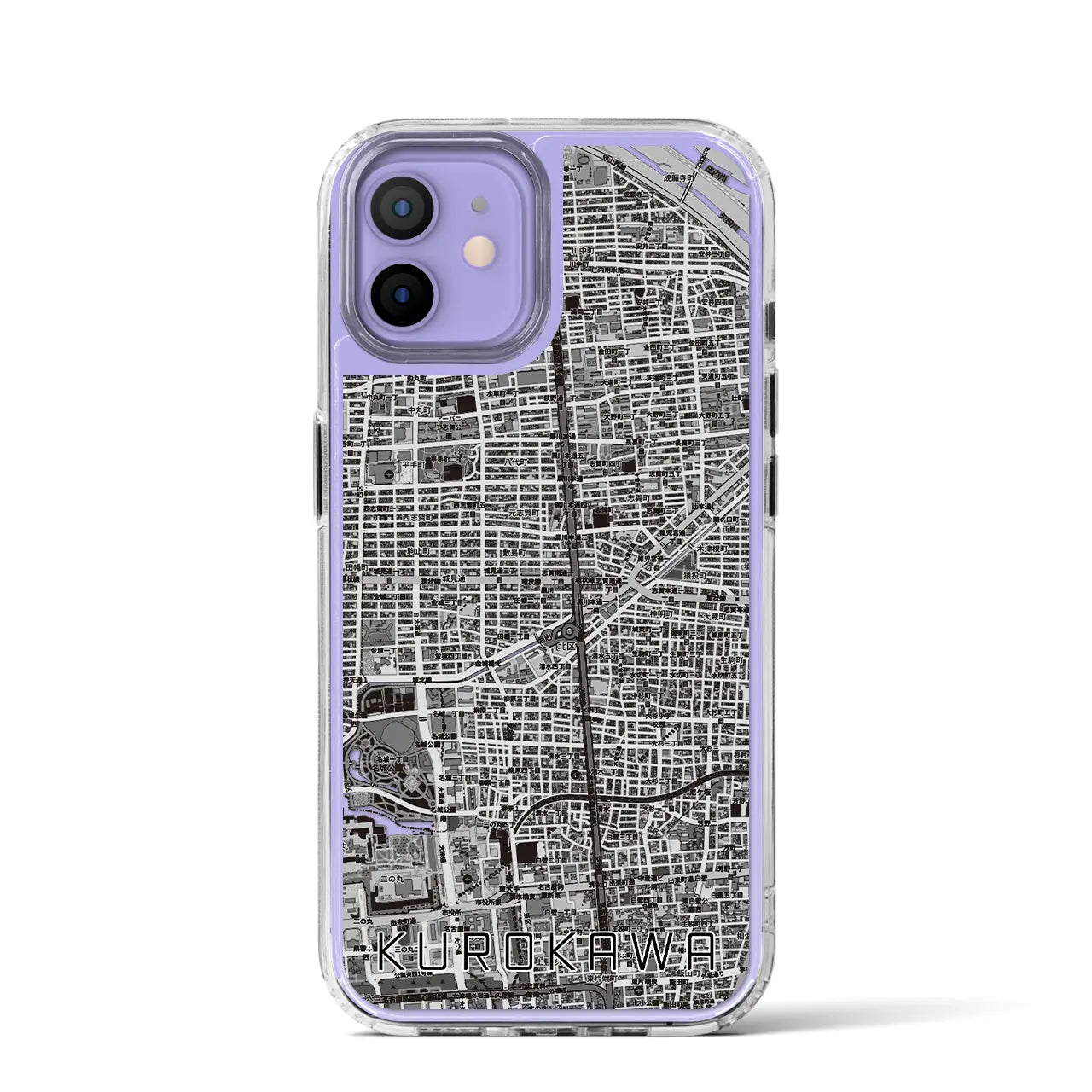 【黒川(愛知県)】地図柄iPhoneケース(MagSafeタイプ)