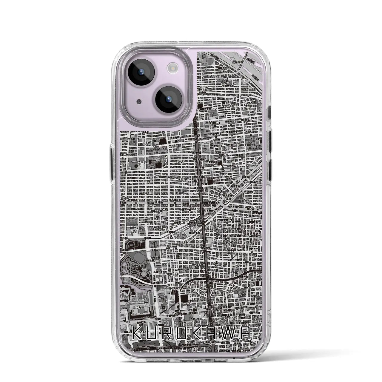 【黒川(愛知県)】地図柄iPhoneケース(MagSafeタイプ)