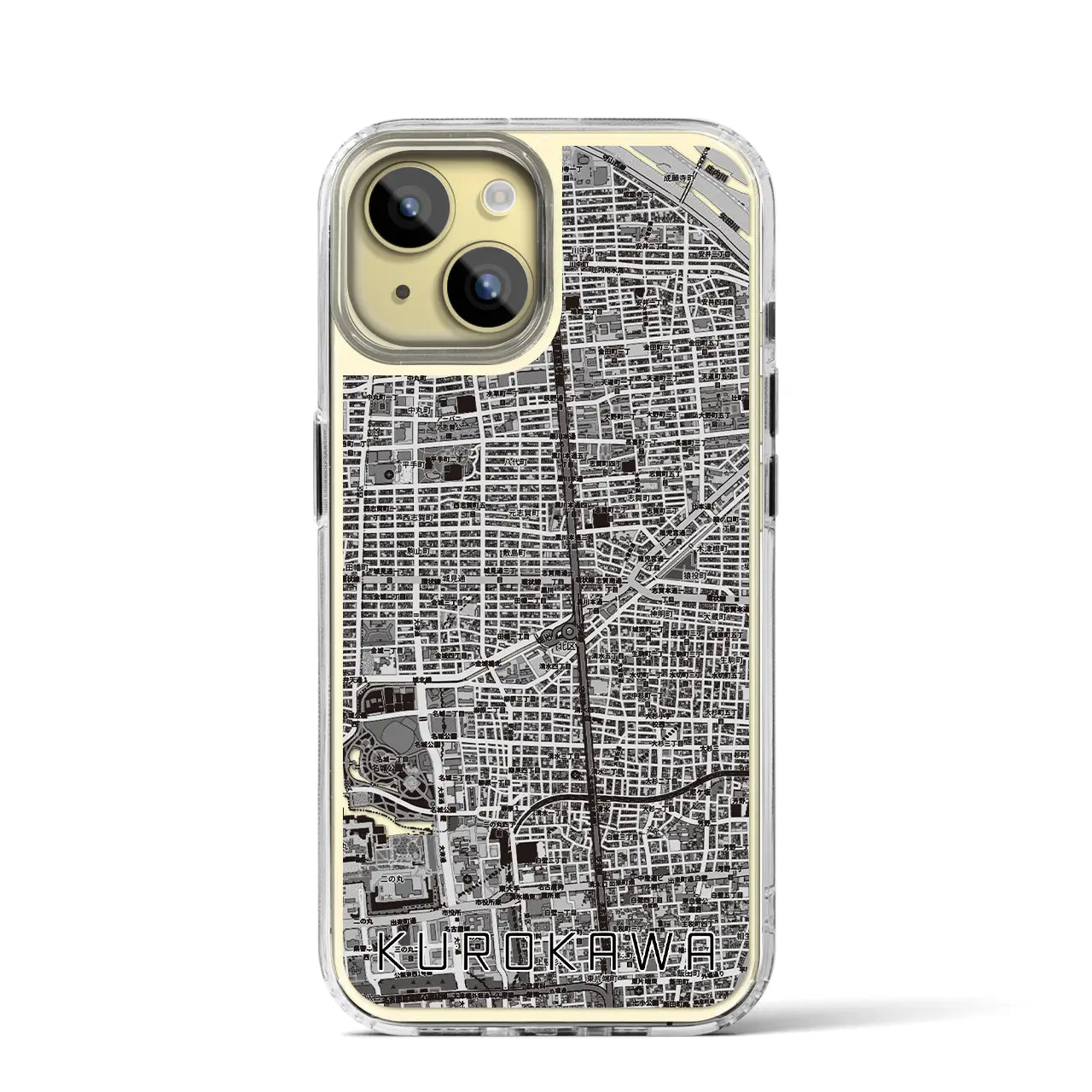 【黒川(愛知県)】地図柄iPhoneケース(MagSafeタイプ)