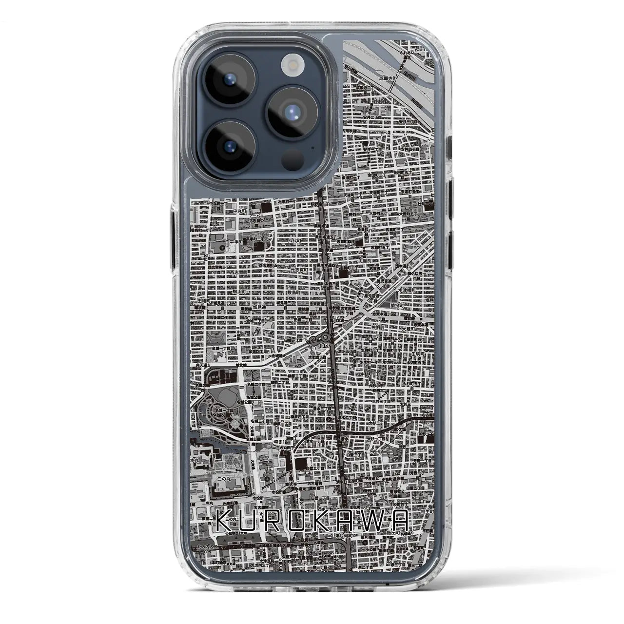 【黒川(愛知県)】地図柄iPhoneケース(MagSafeタイプ)