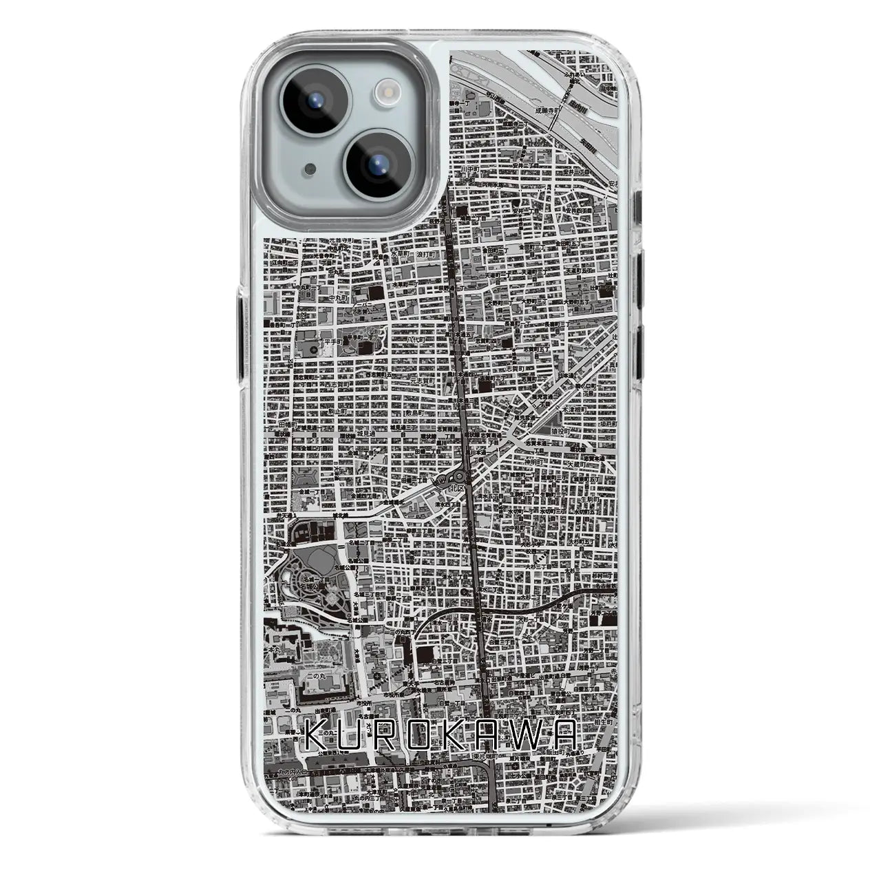 【黒川(愛知県)】地図柄iPhoneケース(MagSafeタイプ)