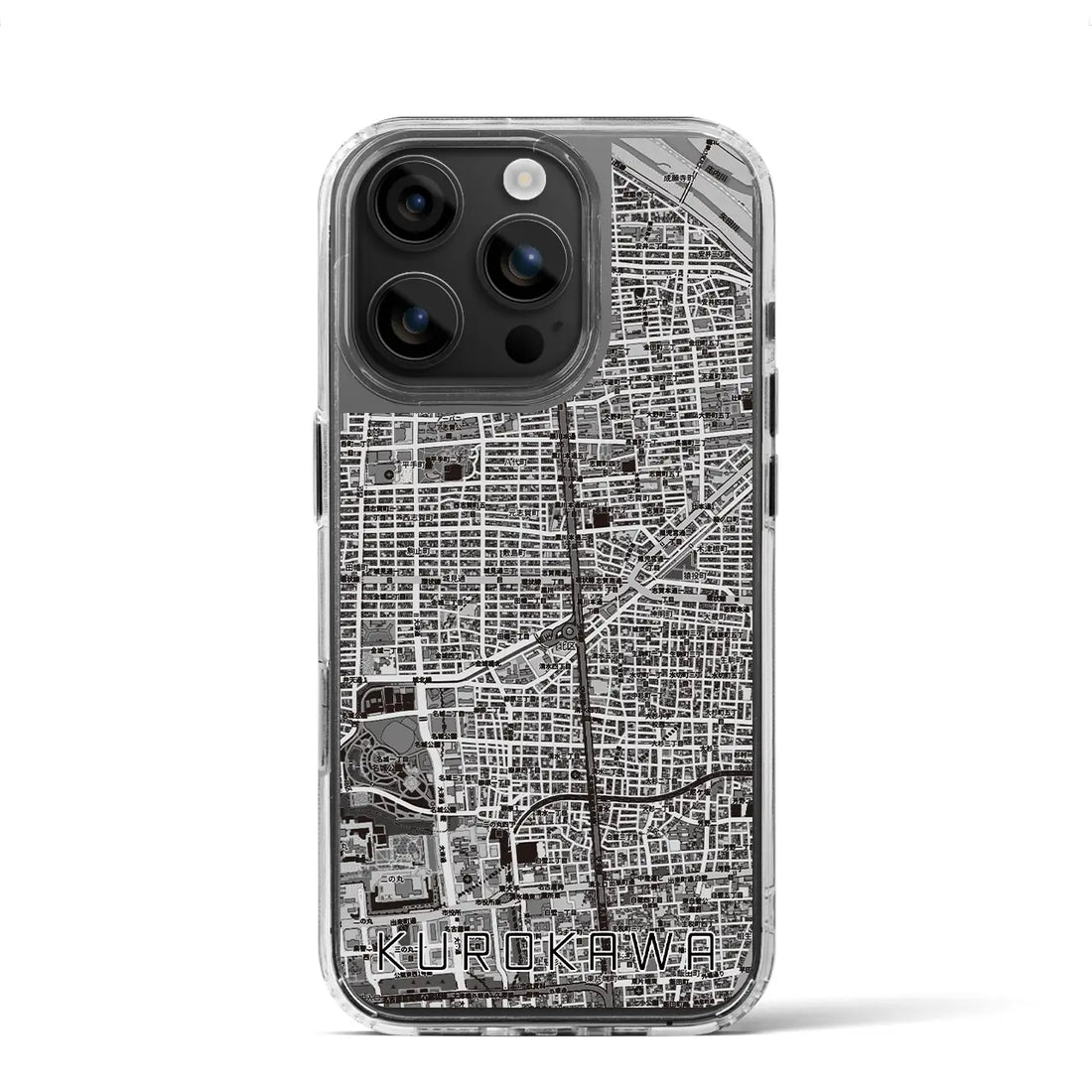 【黒川(愛知県)】地図柄iPhoneケース(MagSafeタイプ)