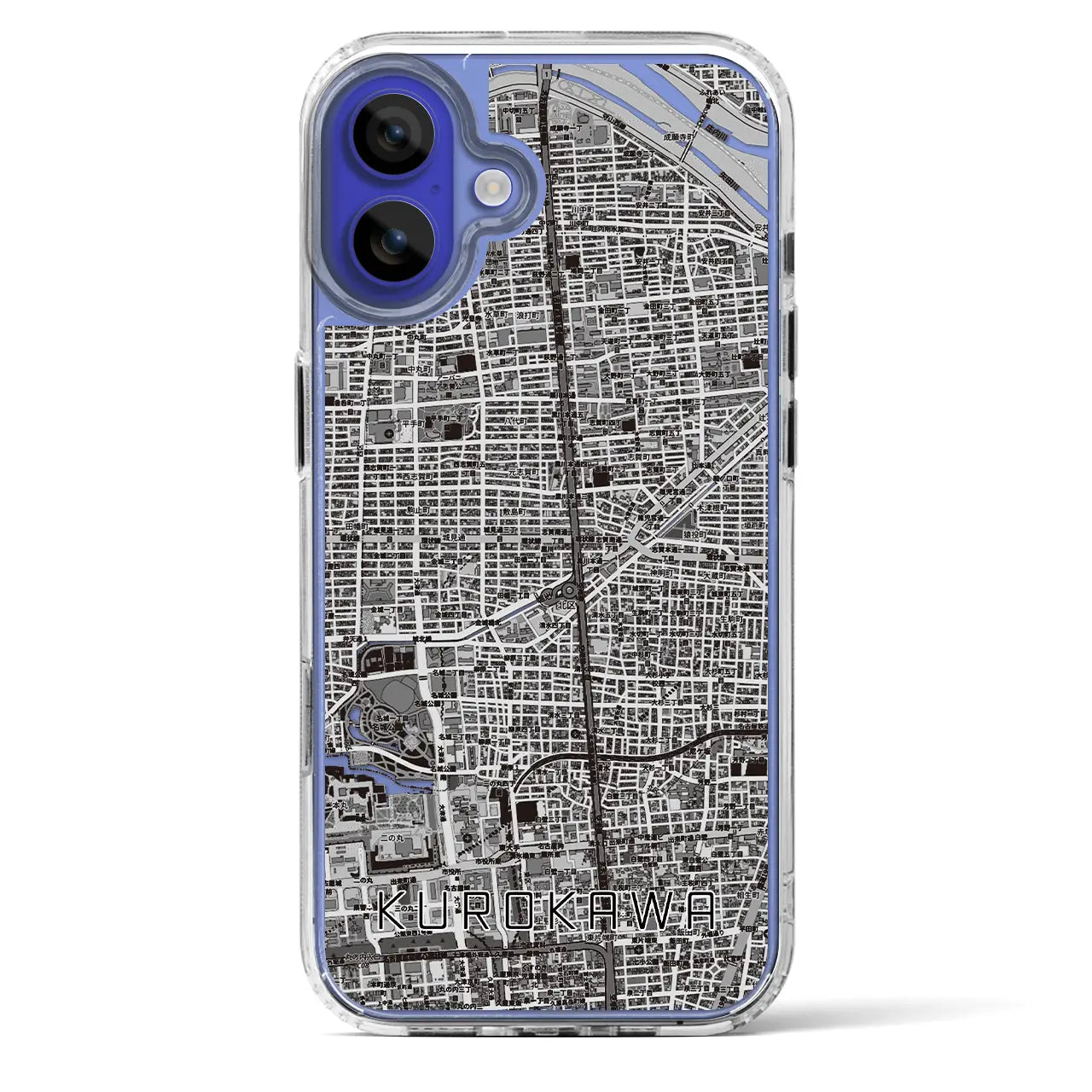【黒川(愛知県)】地図柄iPhoneケース(MagSafeタイプ)