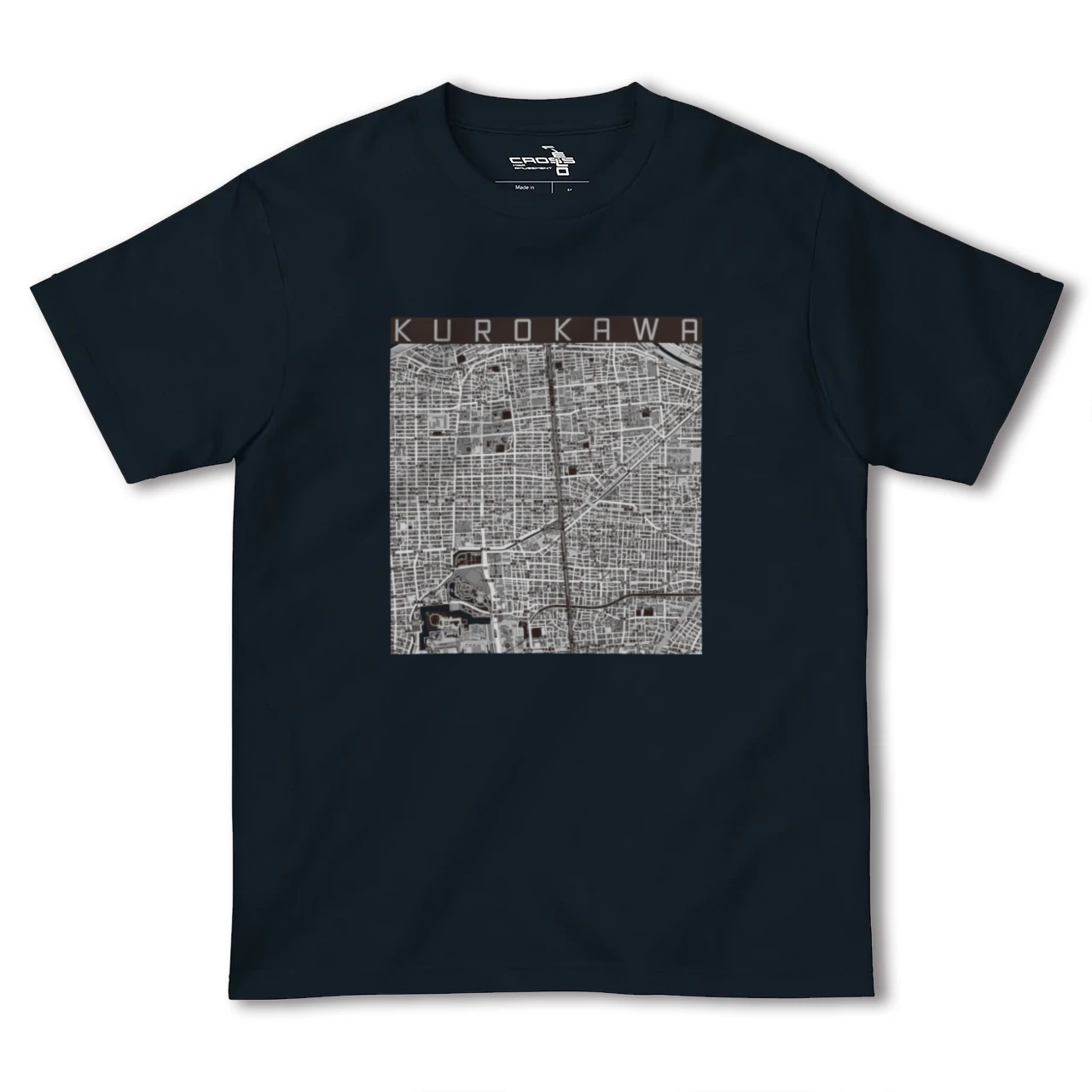 【黒川(愛知県)】地図柄ヘビーウェイトTシャツ