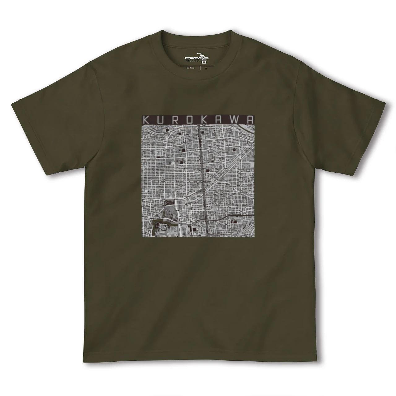 【黒川(愛知県)】地図柄ヘビーウェイトTシャツ