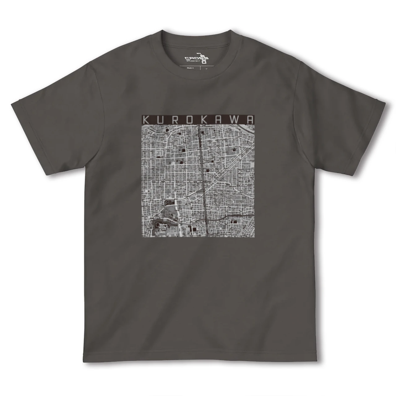 【黒川(愛知県)】地図柄ヘビーウェイトTシャツ