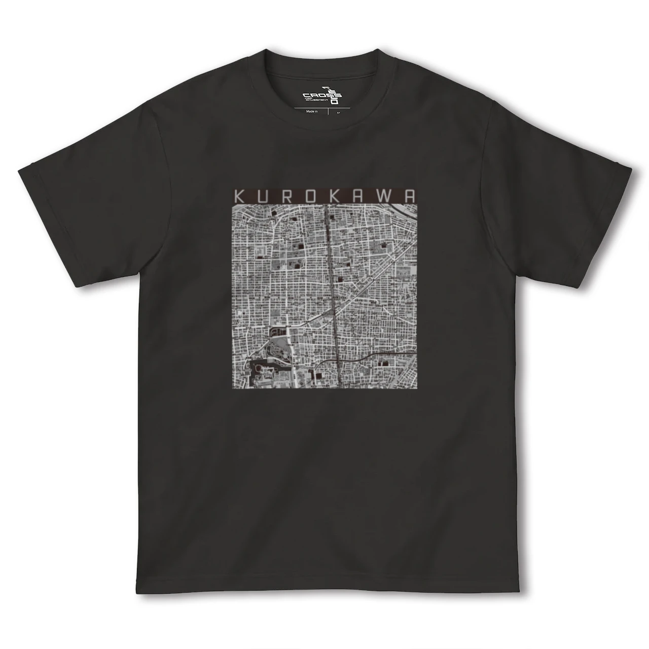 【黒川(愛知県)】地図柄ヘビーウェイトTシャツ