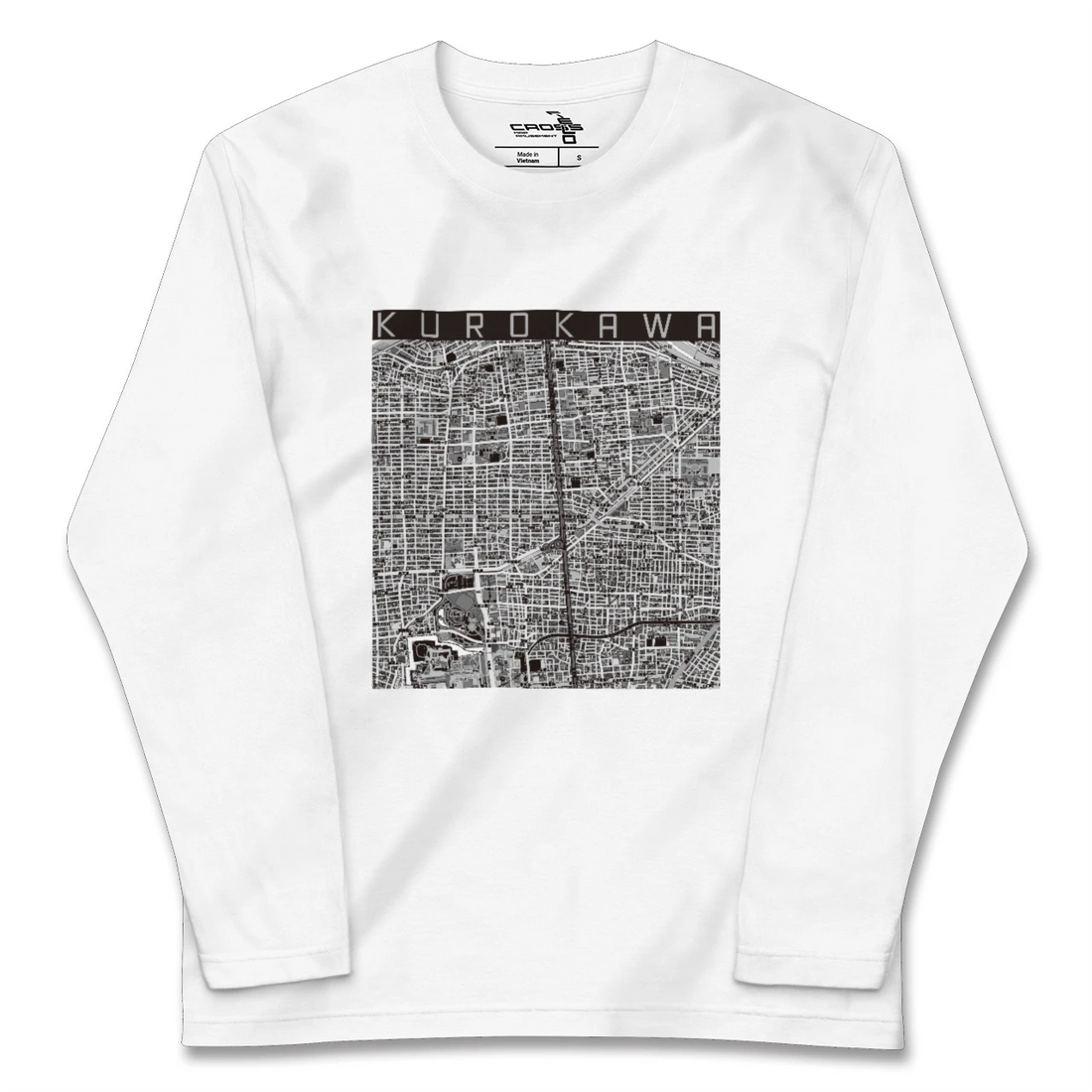 【黒川(愛知県)】地図柄ロングスリーブTシャツ