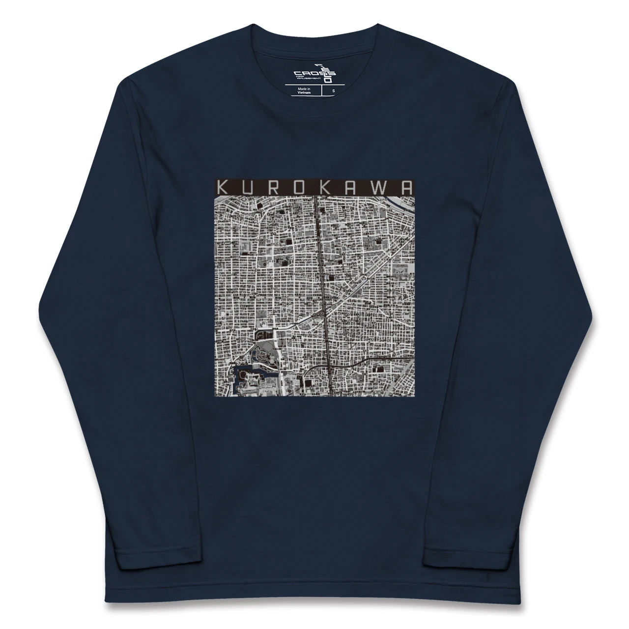 【黒川(愛知県)】地図柄ロングスリーブTシャツ