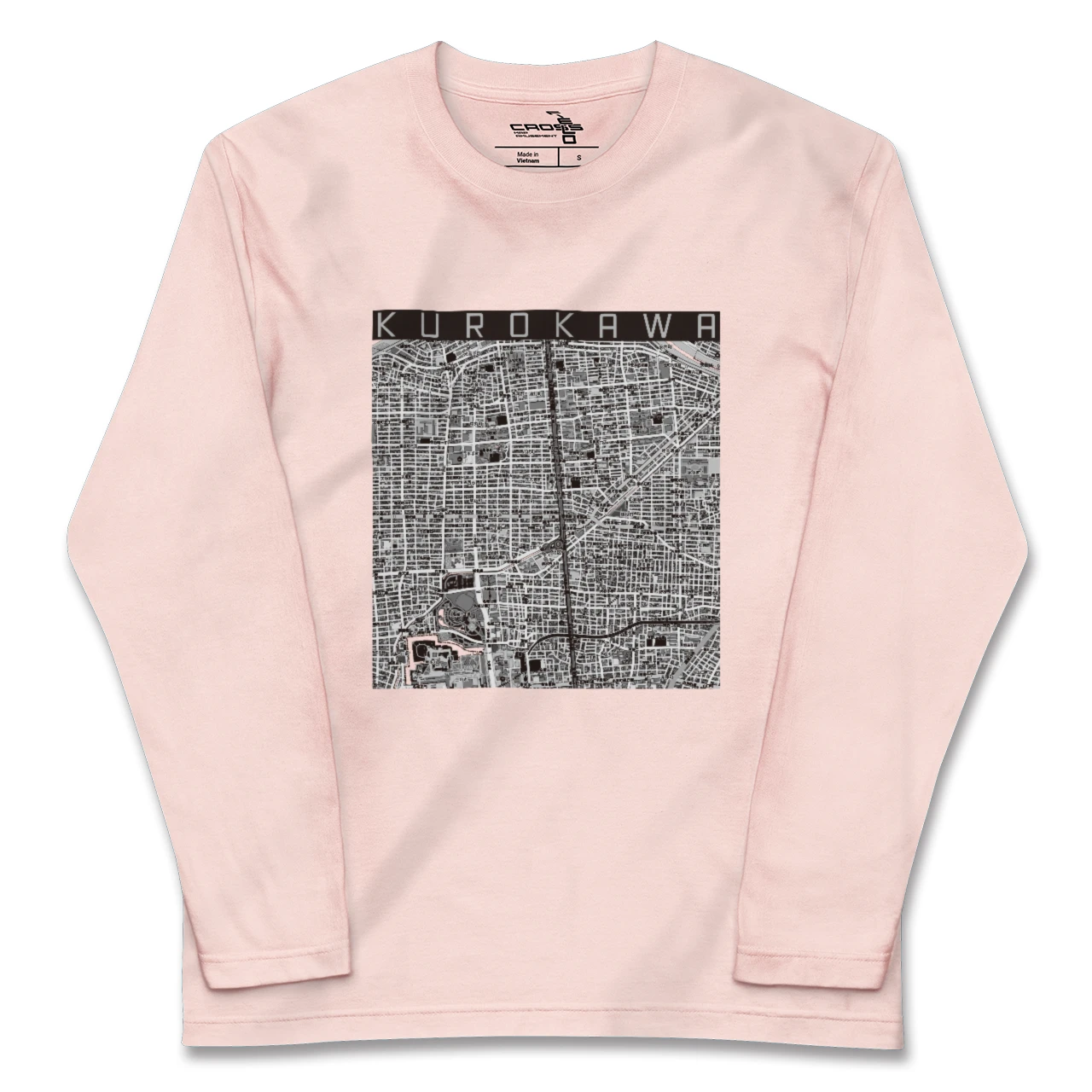【黒川(愛知県)】地図柄ロングスリーブTシャツ