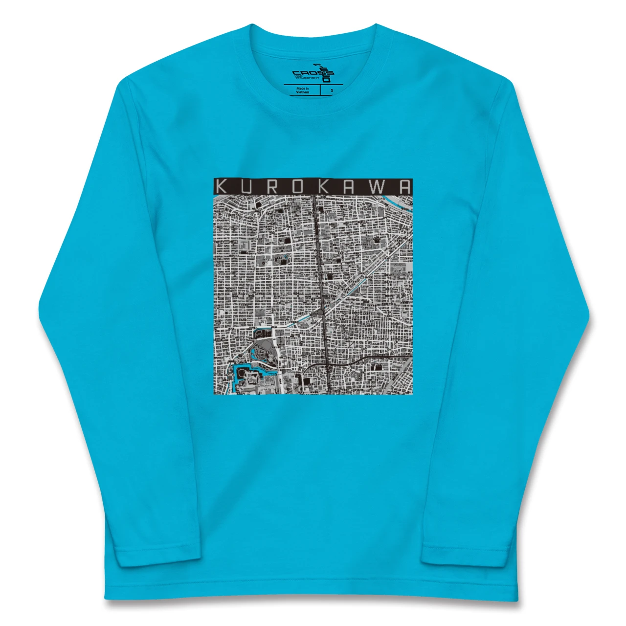 【黒川(愛知県)】地図柄ロングスリーブTシャツ