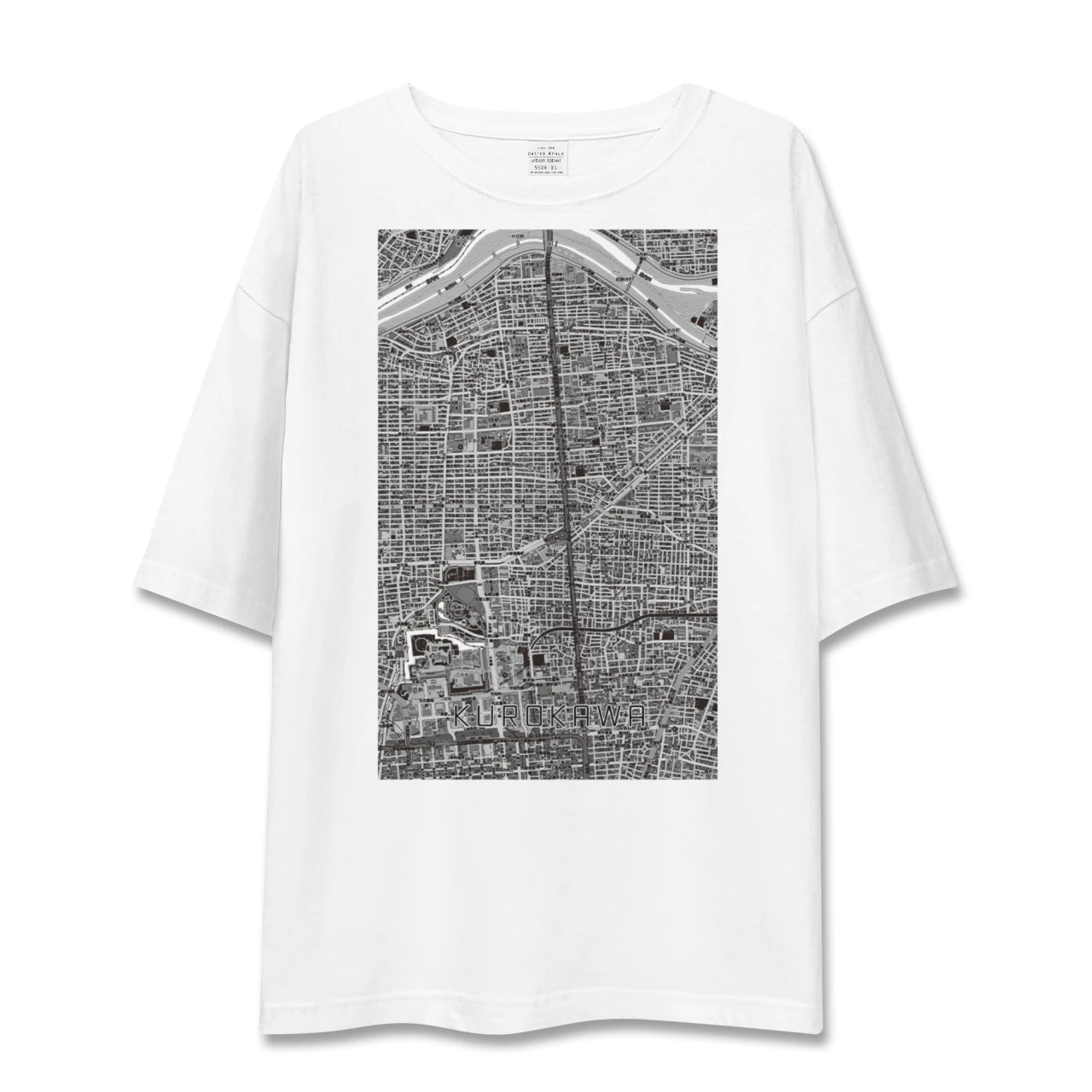 【黒川(愛知県)】地図柄ビッグシルエットTシャツ