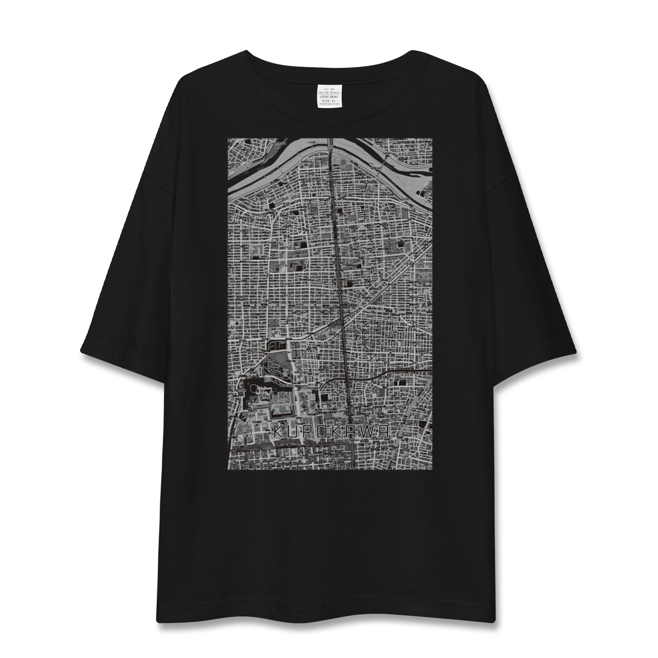 【黒川(愛知県)】地図柄ビッグシルエットTシャツ