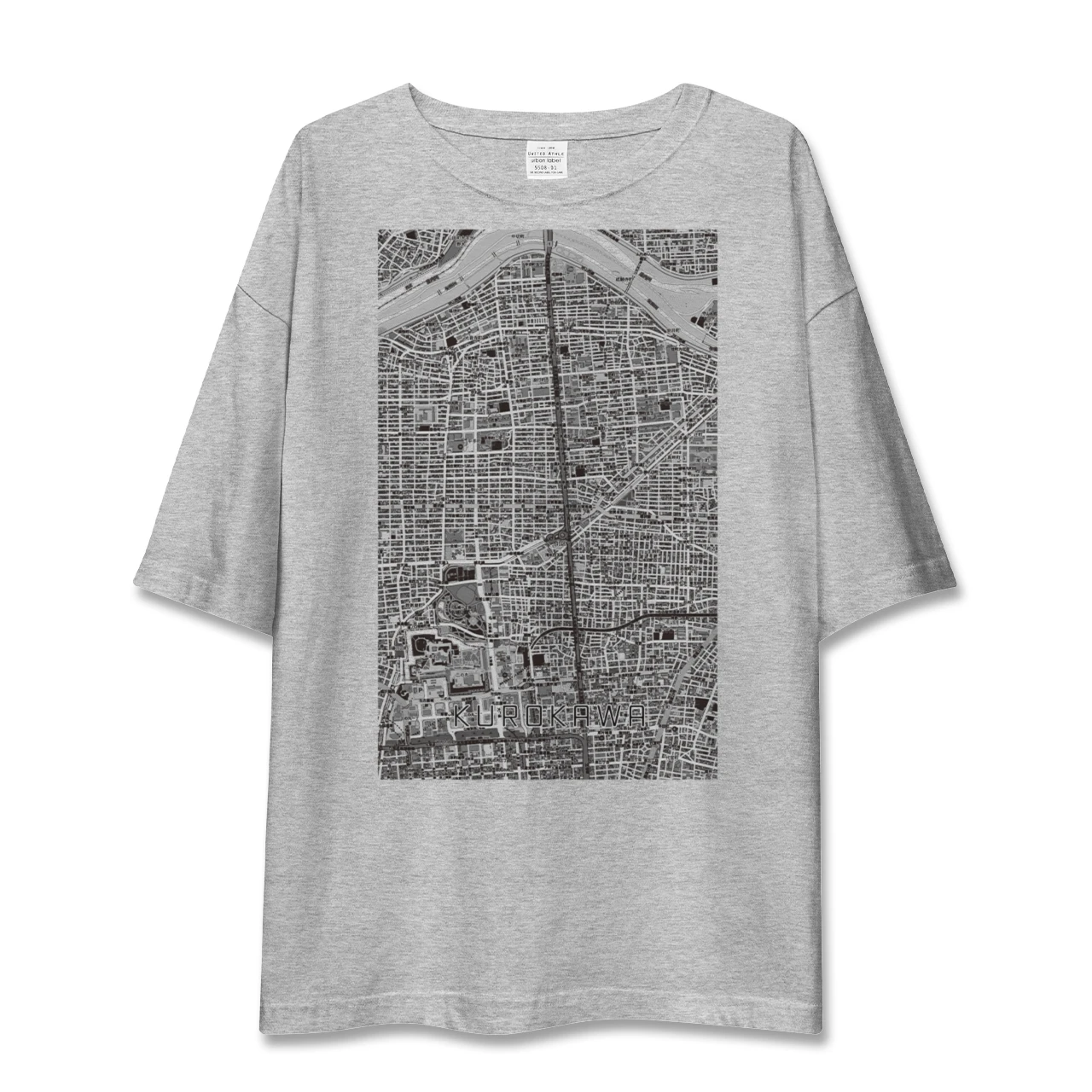 【黒川(愛知県)】地図柄ビッグシルエットTシャツ