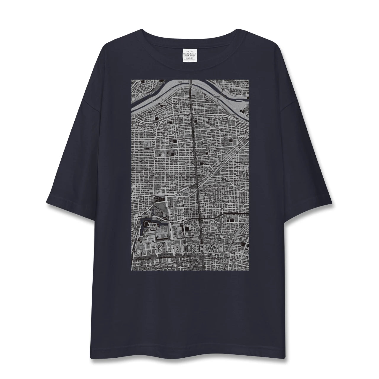 【黒川(愛知県)】地図柄ビッグシルエットTシャツ
