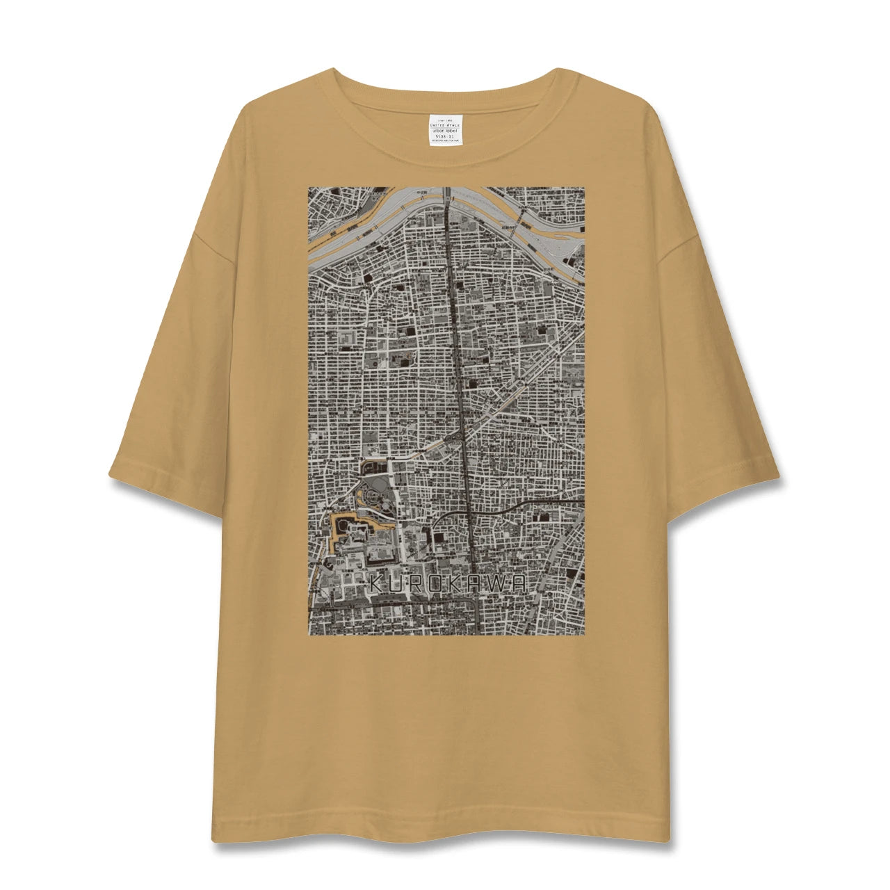 【黒川(愛知県)】地図柄ビッグシルエットTシャツ