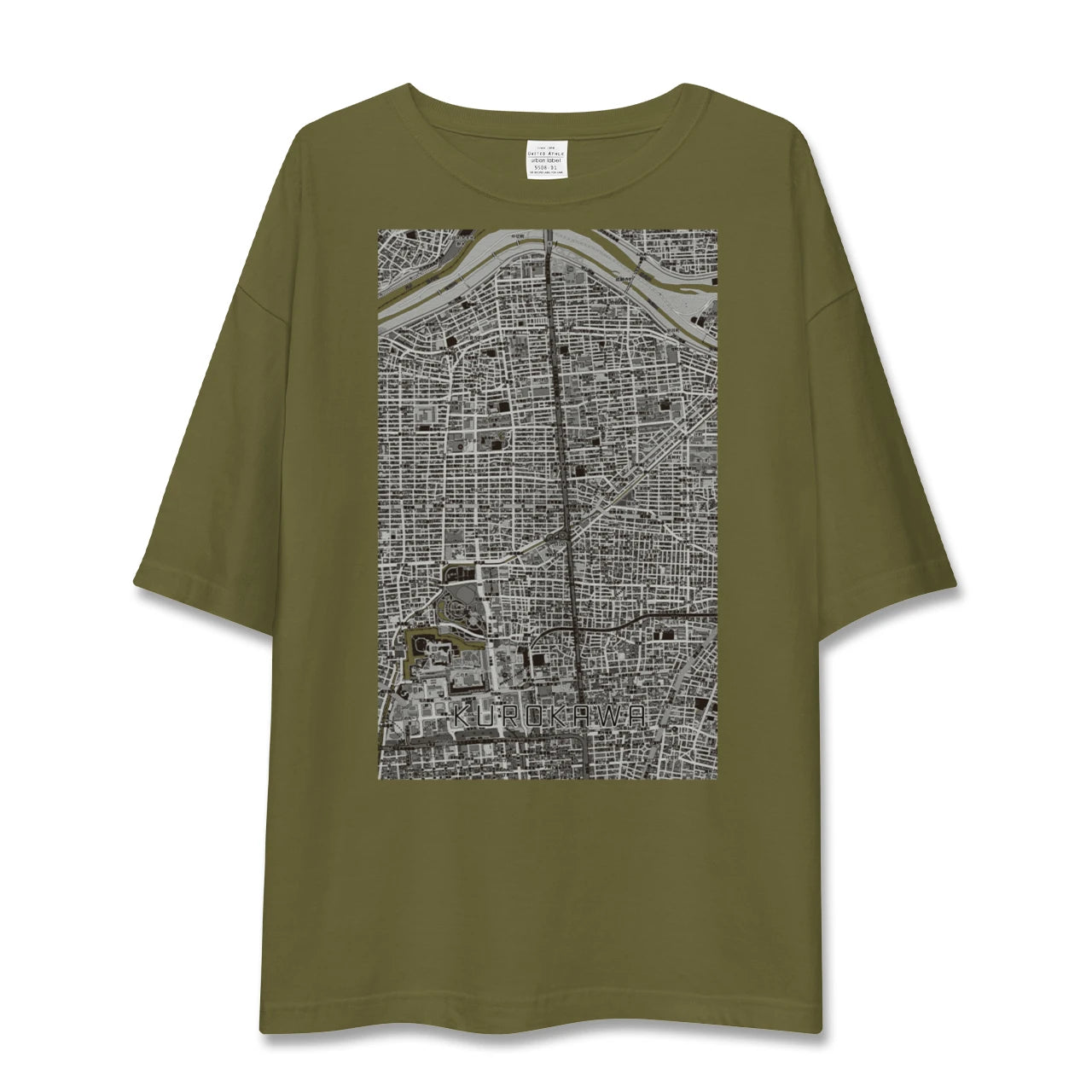 【黒川(愛知県)】地図柄ビッグシルエットTシャツ