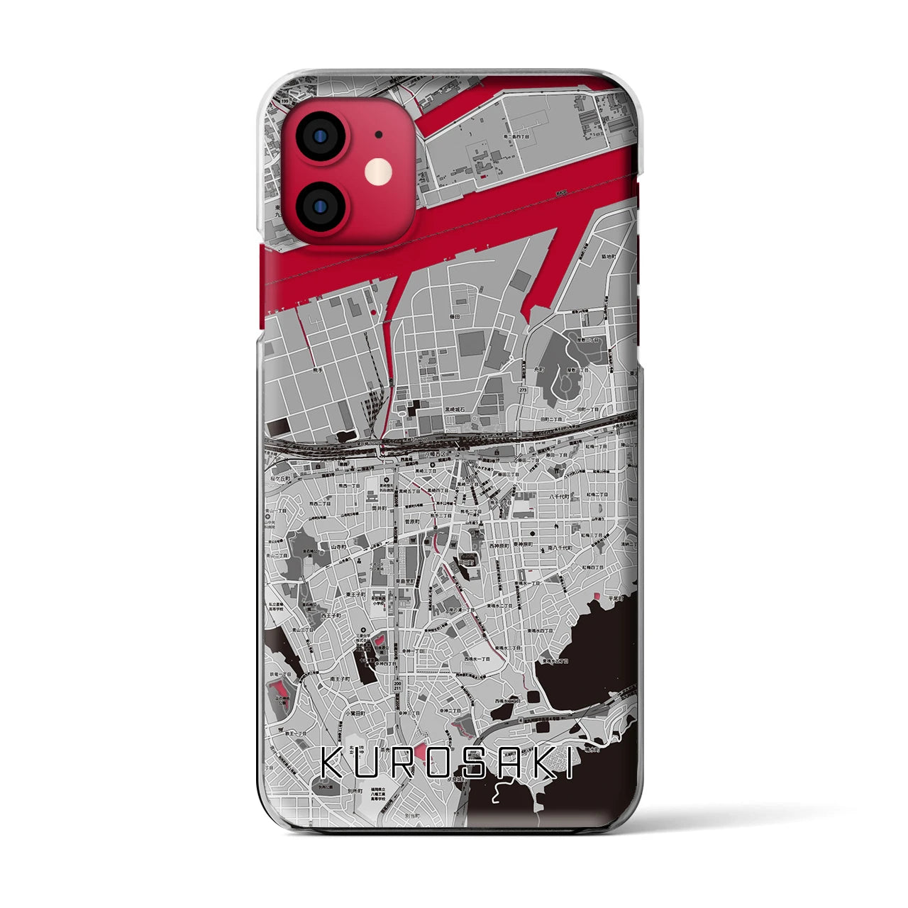 【黒崎(福岡県)】地図柄iPhoneケース(クリアタイプ)