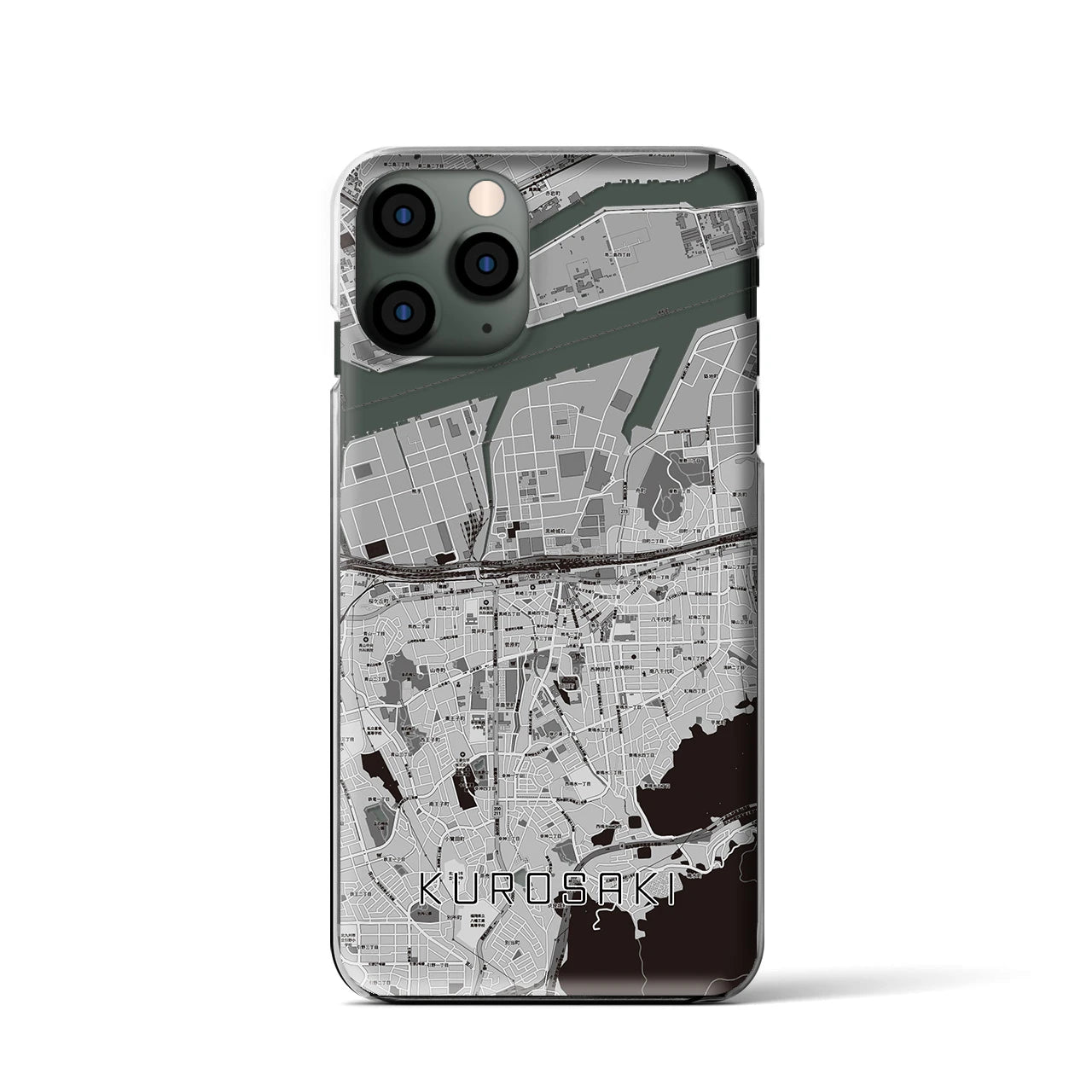 【黒崎(福岡県)】地図柄iPhoneケース(クリアタイプ)