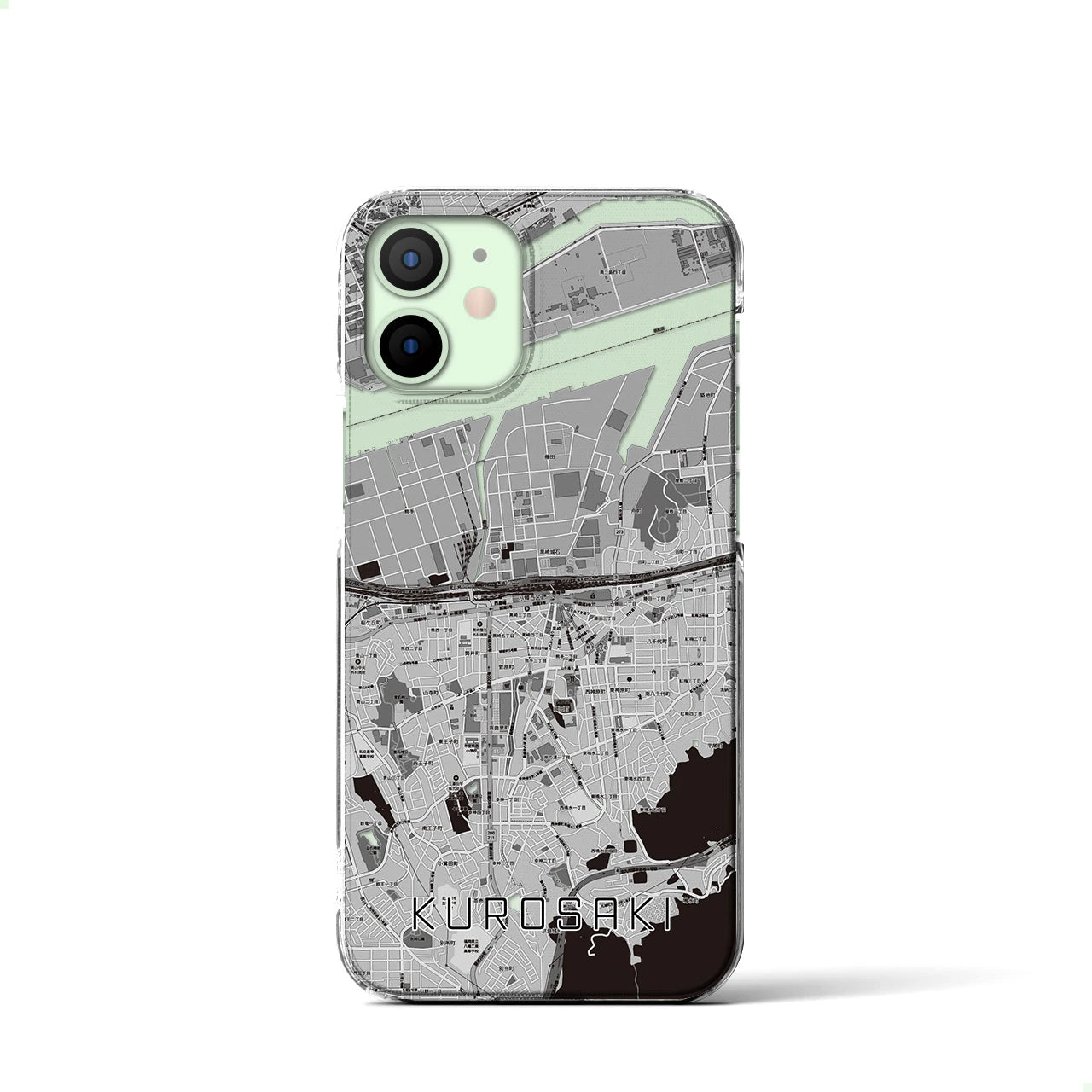 【黒崎(福岡県)】地図柄iPhoneケース(クリアタイプ)