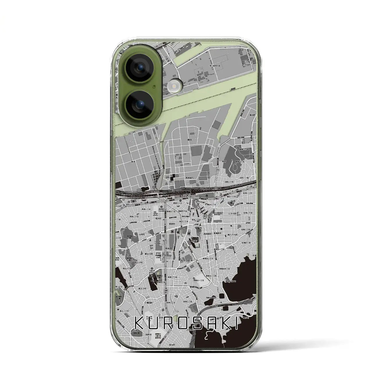 【黒崎(福岡県)】地図柄iPhoneケース(クリアタイプ)