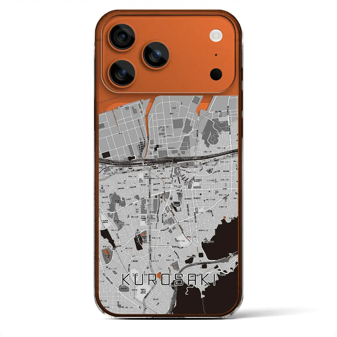 【黒崎(福岡県)】地図柄iPhoneケース(クリアタイプ)