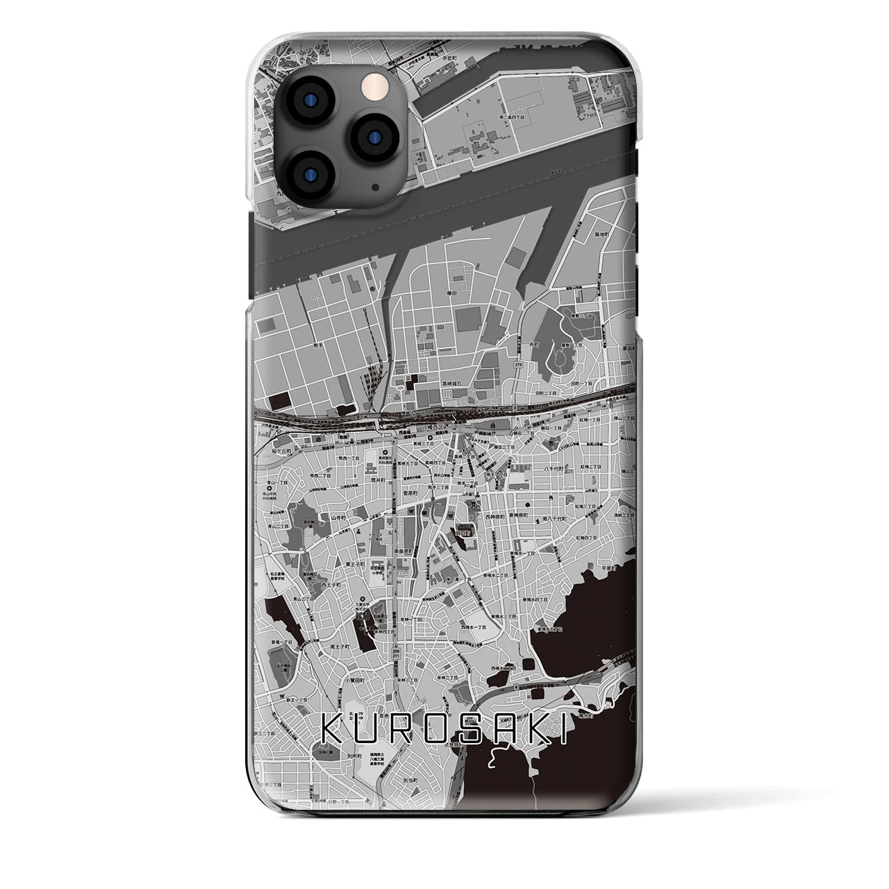【黒崎(福岡県)】地図柄iPhoneケース(クリアタイプ)