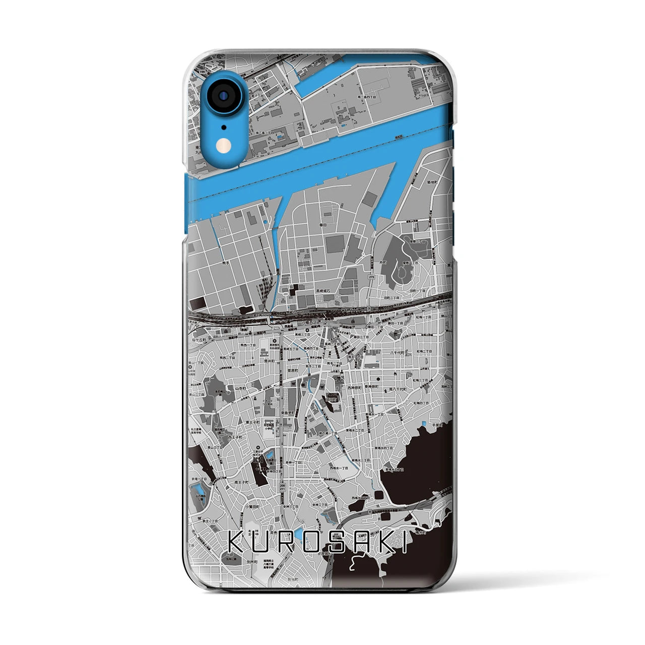 【黒崎(福岡県)】地図柄iPhoneケース(クリアタイプ)