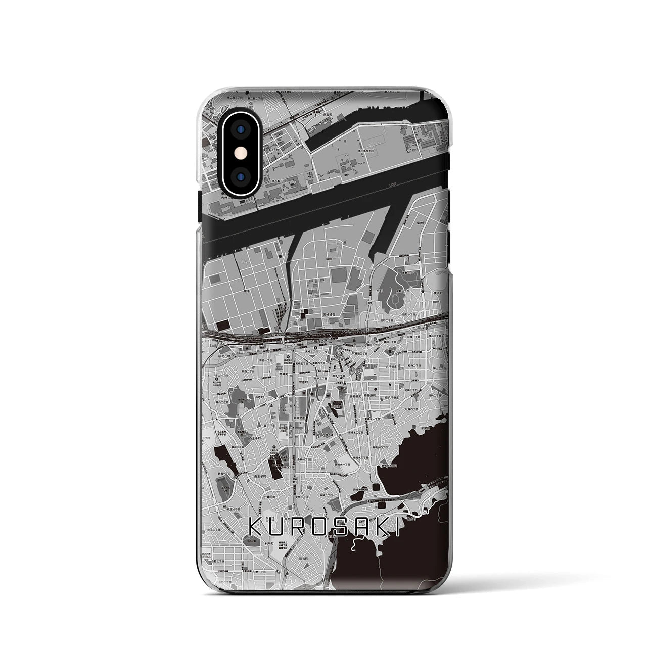 【黒崎(福岡県)】地図柄iPhoneケース(クリアタイプ)